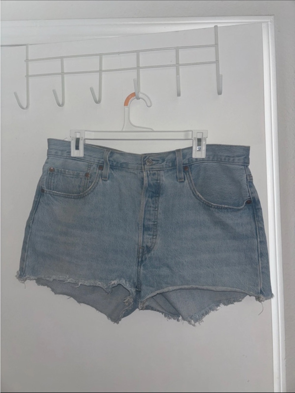 Levi's Light Blue Denim Cutoff Shorts